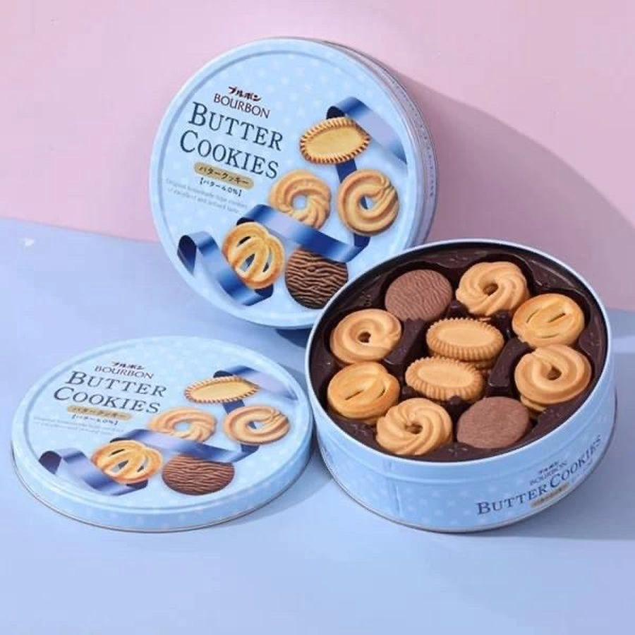 Bánh quy Butter Bourbon hộp thiếc