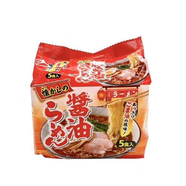 Mì Ramen Hokusen gói 90g x 5 gói (3 vị) (Nước tương)