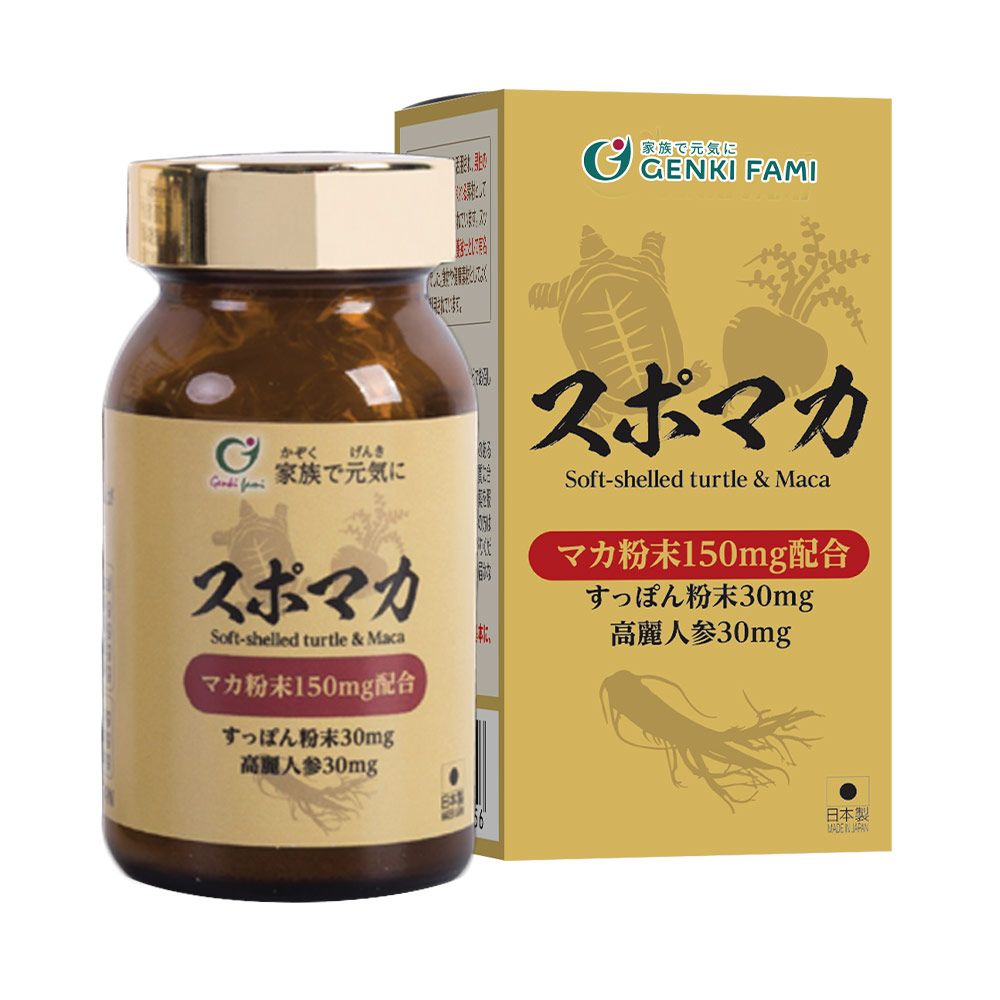 Viên uống hỗ trợ tăng cường sinh lí Genkifami Supo Maca hộp 90 viên