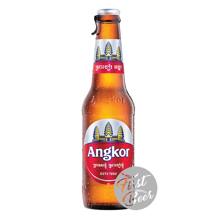 Bia Angkor Lager 5% – Thùng 24 Chai 330ml