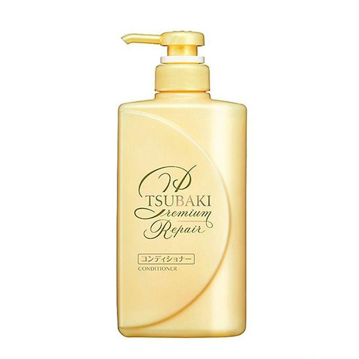Dầu xả Tsubaki Premium Repair ngăn ngừa rụng tóc chai 490ml - màu vàng