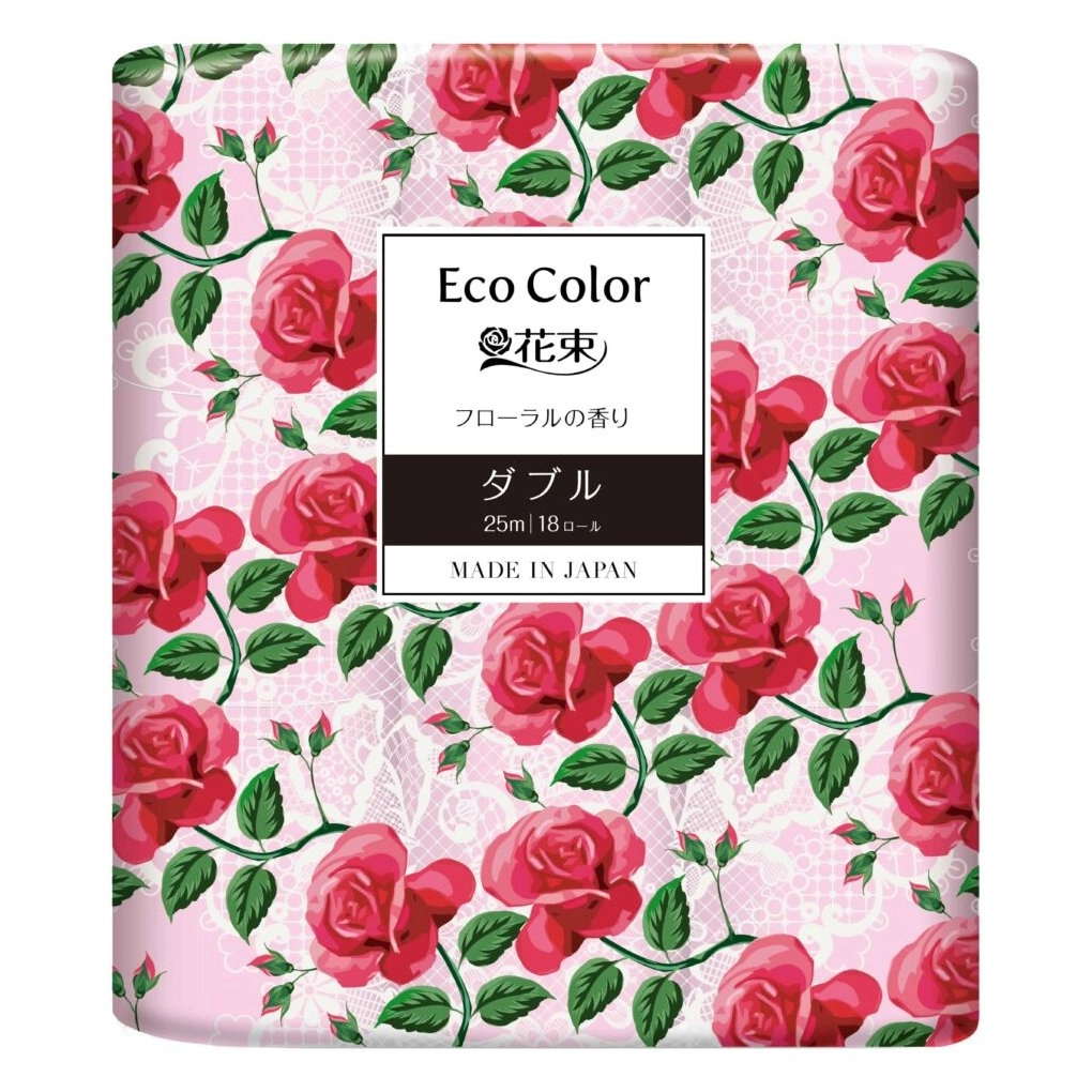 Giấy vệ sinh Marutomi Eco Color hương hoa hồng 18 cuộn