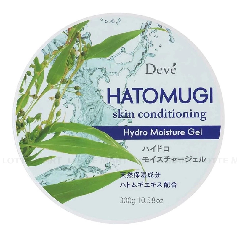 Gel dưỡng da Kumano Yushi Deve 5 in 1 cấp ẩm, giúp da mềm mịn hộp 300g (3 loại) (Hatomugi)