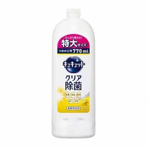 Nước rửa bát Kao Kuyte Kuyte chai 770ml (8 loại) (Hương chanh)