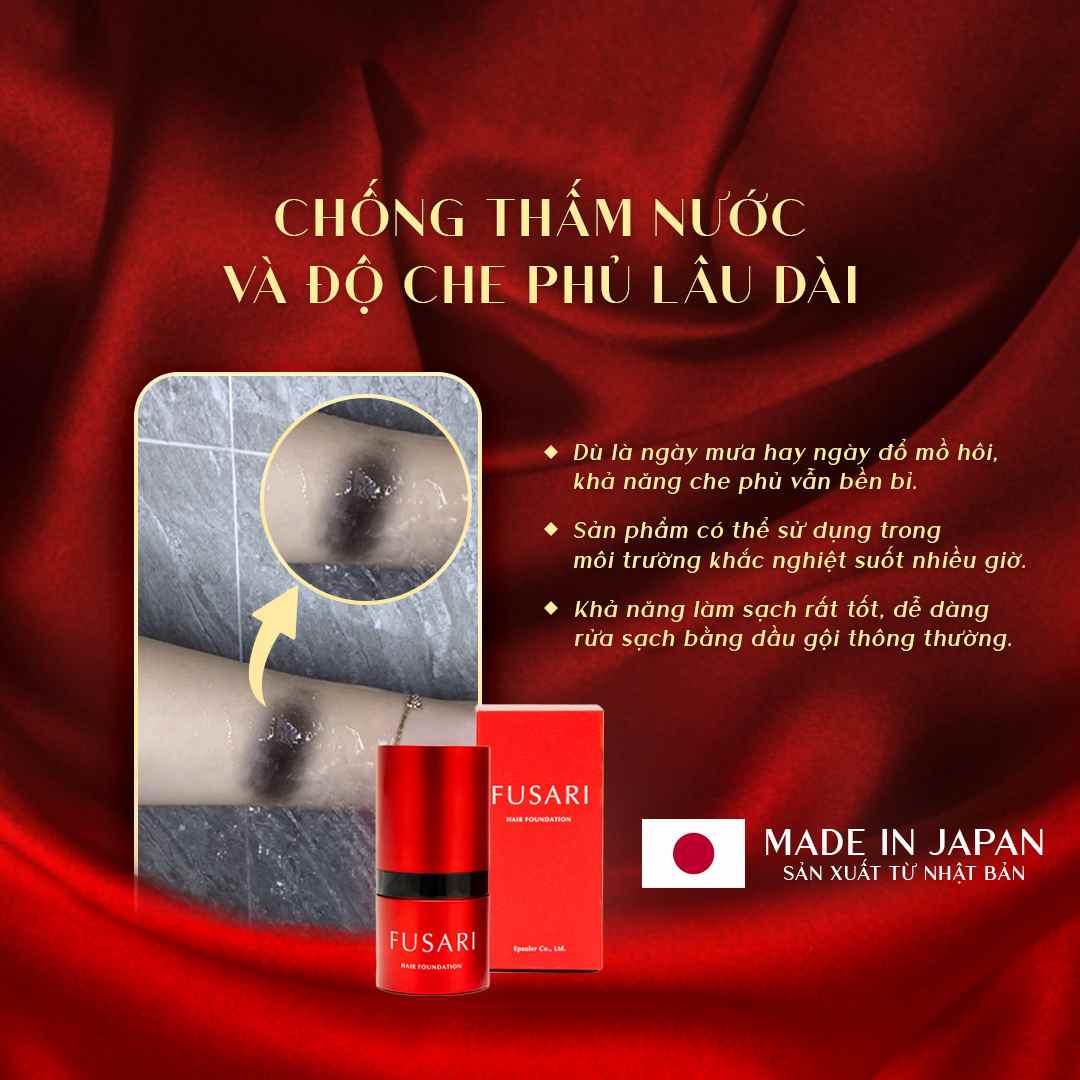 Phấn che khuyết điểm tóc, che hói FUSARI Hair Foundation 8g